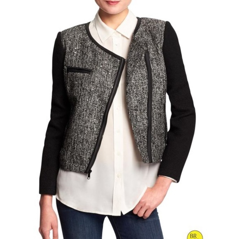 Banana Republic sparkly Moto jacket